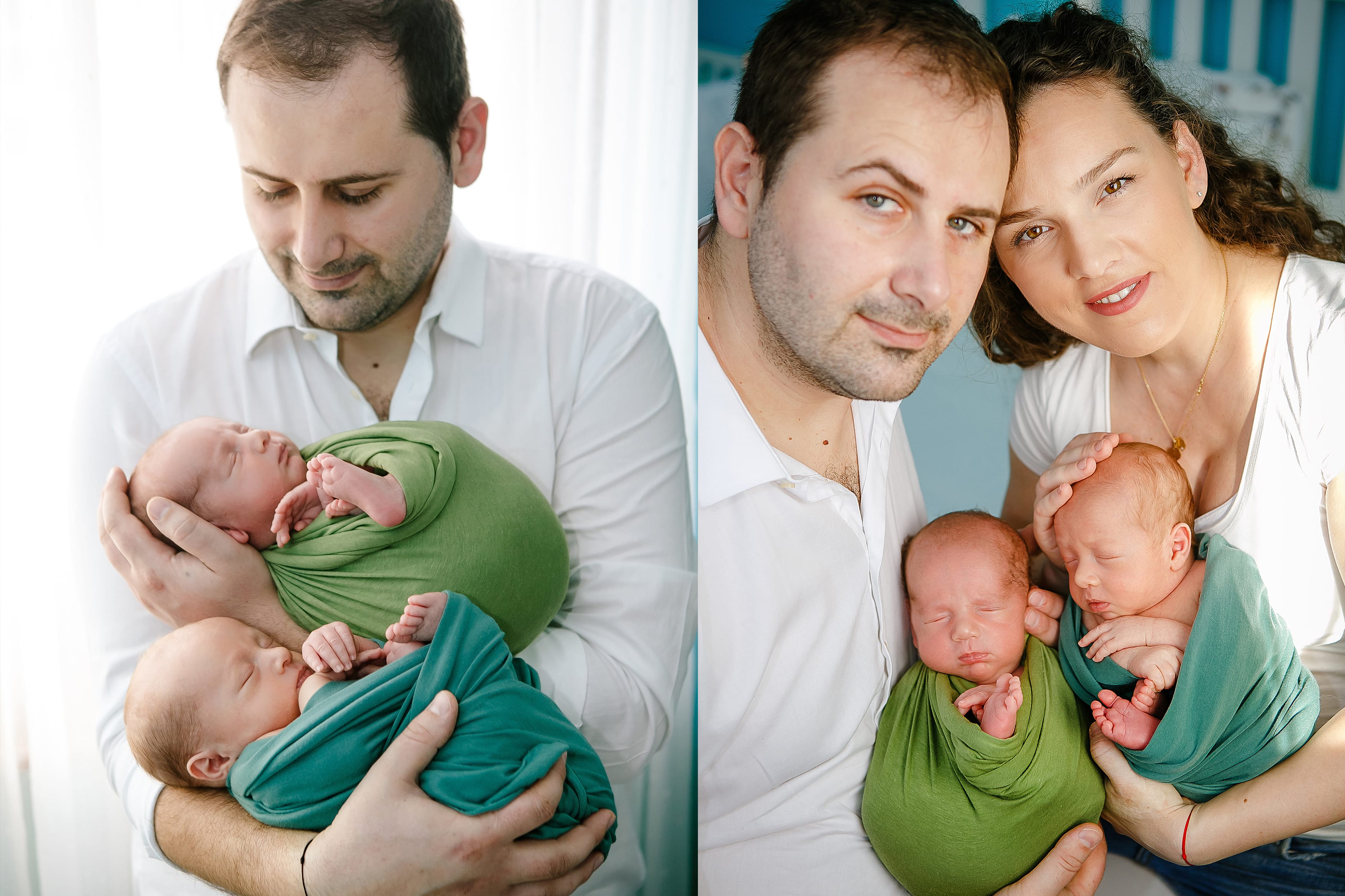 Natuerliches Fotoshooting fuer Neugeborene